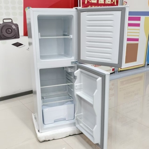 Refrigerador de Doble Puerta de 128L, Mini Refrigeradores para el Hogar o Dormitorio, Refrigeradores Portátiles con Congelador en la Parte Superior y Refrigerador en la Parte Inferior - Product Image 1