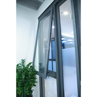 AS2047 Ventana de toldo de apertura exterior de aluminio con diseño de proyecto comercial de Hotel de Villa insonorizada de estilo australiano con doble vidrio