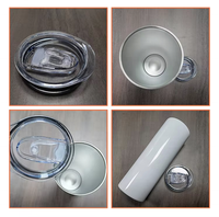 Gobelets isothermes en acier inoxydable à double paroi, blancs, 20 oz, droits, pour sublimation, en stock dans l'entrepôt américain