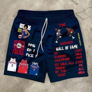 Pantalones Cortos de Baloncesto de Malla Transpirable para Hombre, de Algodón con Estampado por Sublimación de Alta Calidad, Sin Cantidad Mínima de Pedido, Entrepierna de 5 Pulgadas, Cintura Media - Product Image 5