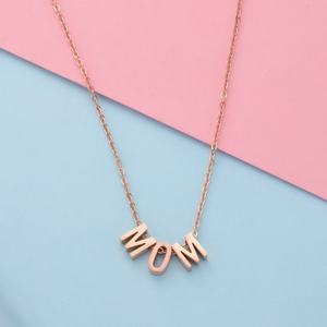 Nouveauté 2024 Vente en gros Collier Maman en Acier Inoxydable Plaqué Or 18K Anti-ternissement Polissage Haute Brillance PVD Style Chaînes Tendance - Product Image 6