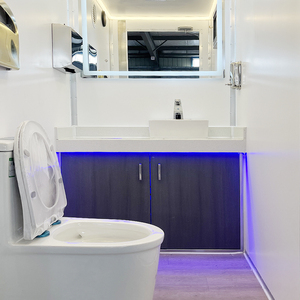 Remorque WC mobile portable à 2 postes, de luxe, pour extérieur, avec douche intégrée - Product Image 2