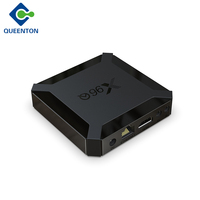 Boîtier TV Internet WIFI IEEE 802.11 B/G/N Android 10.0 X96Q STB Box en plastique noir, module TV Box pour FTTH