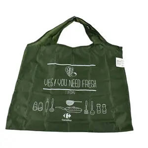 Wallet-Size Foldable Polyester Nylon Bag Fold Polyester Shopping Bag Pocket bag pouch