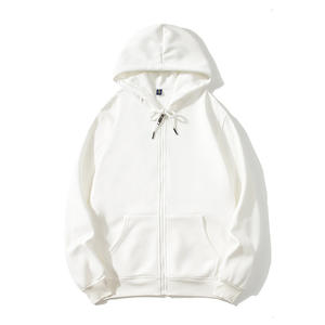 Sweat à capuche en laine de renard argenté Premium 500 GSM, sweat à capuche en coton blanc épais 100% coton pour hommes - Product Image 4