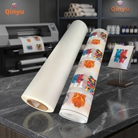Film DTF Qinyu de haute qualité, pelable à chaud, 60 cm, rouleau DTF A3 33 cm, brillant, double pelage à chaud, film PET pour imprimantes à jet d'encre.
