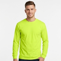 His Vis Shirts Chemises en polyester jaune fluorescent Construction d'été à séchage rapide Vêtements de travail respirants T-shirt à manches longues