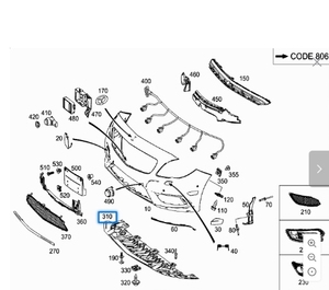 1768850136 è la protezione inferiore del paraurti anteriore, sotto la protezione del serbatoio dell'acqua per il <span class=keywords><strong>Mercedes</strong></span> <span class=keywords><strong>W117</strong></span> ClA200 - Product Image 2