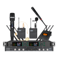 EIF MY-1000 Sistema de Micrófono Inalámbrico UHF de Doble Canal, Portátil, Ligero, Negro, de Alta Calidad, con Conector XLR, para DJ y Karaoke