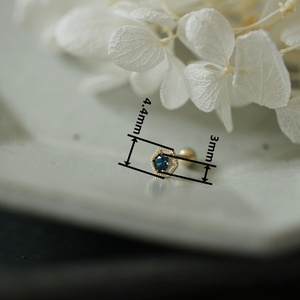 Pendientes de Oro Amarillo de 9k, Mini Tachuelas, Estilo Retro Francés, Diseño Hexagonal, Moissanita Ligera, Estilo Moderno, para Bodas, con Tornillo - Product Image 2