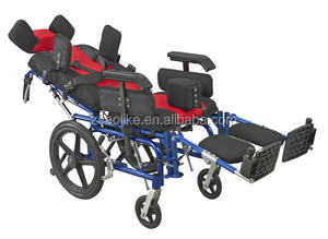 Cómoda silla de ruedas de acero para rehabilitación de niños para uso en clínica de parálisis cerebral - Product Image 6