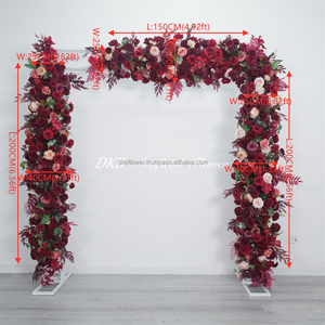 DKB Factory Artificial Silk White Rose Delphinium Flower Arch Wedding Ceremony Decor for Proposal Backdrops - Product Image 2
