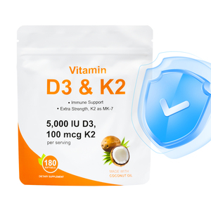 Cápsulas blandas naturales de vitamina D3 y K2 Ingredientes Premium hechos para una nutrición equilibrada y bienestar Vitamina K2 - Product Image 2