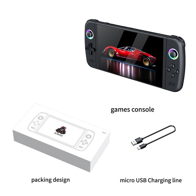 NKIWI M27 Portable Pocket Retro Handheld Video Game Console 7 Inch Screen 1024*600 Display RGB 3D Joystick Gaming Player