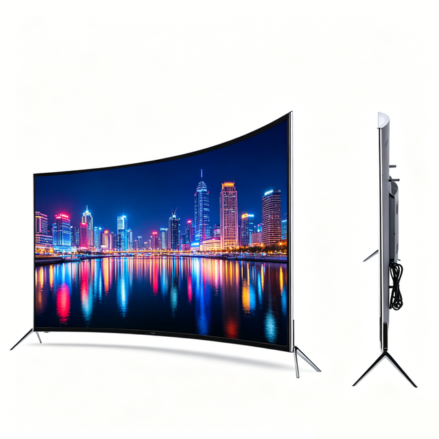 Manufacturer 50 Inch Accept Custom OEM 4k Television Curved Big Screen Ultra HD Android WiFi Smart TV