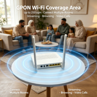 Router de Fibra Óptica Inalámbrico FTTH SOHO HG8546M Epon GPON ONT 2.4G con Puerto VOIP TEL, Gateway de Red Segura para el Hogar