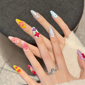 <span class=keywords><strong>Ongles</strong></span> artificiels <span class=keywords><strong>de</strong></span> luxe faits à la main, à pression, motif 3D fleur insulaire et coquillage, personnalisables, réutilisables, pour usage <span class=keywords><strong>en</strong></span> salon, vente <span class=keywords><strong>en</strong></span> gros - Product Image 5