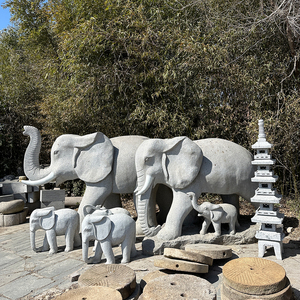 Estatua de Elefante de Piedra Natural Moderna, Fabricada en China, para Decoración de Jardín de Hotel, Tamaño Personalizado - Product Image 6