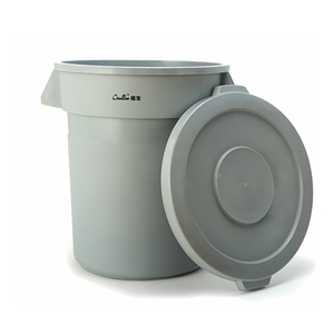 Thùng tròn lớn Thùng nhựa dày có Nắp vệ sinh Thùng rác tròn có thể lưu trữ Thùng 76L đa năng có nắp - Product Image 1