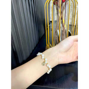 Pulsera de Perlas Naturales de Agua Dulce para Mujer, Elegancia Blanca, Nuevo Diseño de Hilo Retorcido - Product Image 1