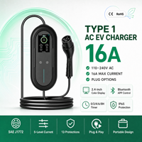 Chargeur EV portable de type 1 J1772 16A 3,5 kW 110 V 220 V avec prise NEMA 5-15 IC-CPD LCD pour Tesla Nissan Leaf Chevrolet Bolt