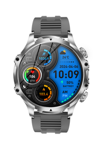 Reloj Inteligente DF AK75 con Linterna, Pantalla Grande de 1.9 Pulgadas, Llamadas, Frecuencia Cardíaca, Oxígeno en Sangre, Reloj Inteligente Deportivo para Hombre, Conteo de Pasos - Product Image 2