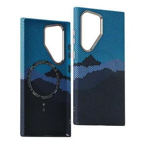 NUOVA Custodia Sottile Magnetica con Motivo a Nuvole per <span class=keywords><strong>Samsung</strong></span> Galaxy S25 S24 S26 Ultra, Cover Rigida Opaca in Carbonio con Magneti e Protezione Lente in Metallo - Product Image 6
