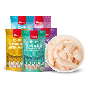 Vente en gros Wanpy Ouyi Bandes pour chat suceur Chat adulte et jeune chat Grain humide Emballage frais scellé 14g * 5 - Product Image 2