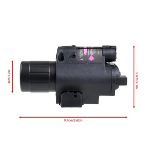 Compact Multi-Function Flashlight, Black Plastic Combo <b>Light</b> with Red Laser and <b>Remote</b> Pressure <b>Switch</b> for Tactical Use - Product Image 4