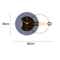 Große Kreative Modische Nordische Metall Luxus LED 3D Wanduhr für Heimdekoration