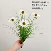 Rumput Reed Buatan, Echinacea, Dekorasi Jendela untuk Toko Pakaian, Nuansa Mewah, Tanaman Biomimetik, Dekorasi Mewah Ringan