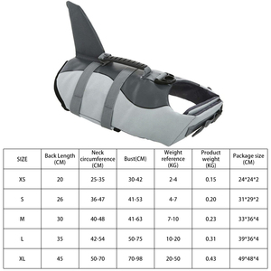 Chaleco salvavidas de aleta de tiburón para perros Ripstop 600D Oxford mango de seguridad anillo en <span class=keywords><strong>D</strong></span> divertido seguro para aventuras acuáticas productos para mascotas más vendidos - Product Image 5