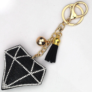 Innovative Rhinestone <b>Personalized</b> Tassel Crystal Diamond Shape 5cm <b>Keychain</b> Bag Accessories - Product Image 5