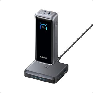 Banque d'alimentation et station de charge Anker Prime, 26 250 mAh, chargeur portable 300 W max avec base pour 6 appareils, A110A+A1903 - Product Image 1