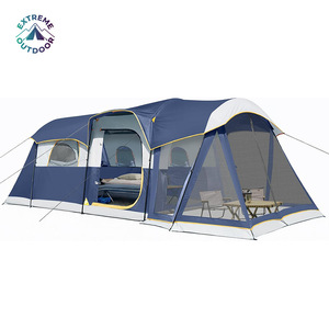 <span class=keywords><strong>Tenda</strong></span> da Campeggio Mimetica a Doppio Strato <span class=keywords><strong>per</strong></span> 8 Persone, Quattro Stagioni, con Tessuto in Poliestere Impermeabile, Zanzariera e Veranda - Product Image 4