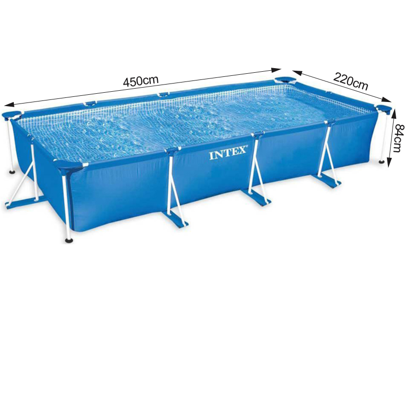 450*220*84 см 7127L INTEX 28273 прямоугольный стальной бассейн с металлическим каркасом легкий летний семейный бассейн над наземным бассейном