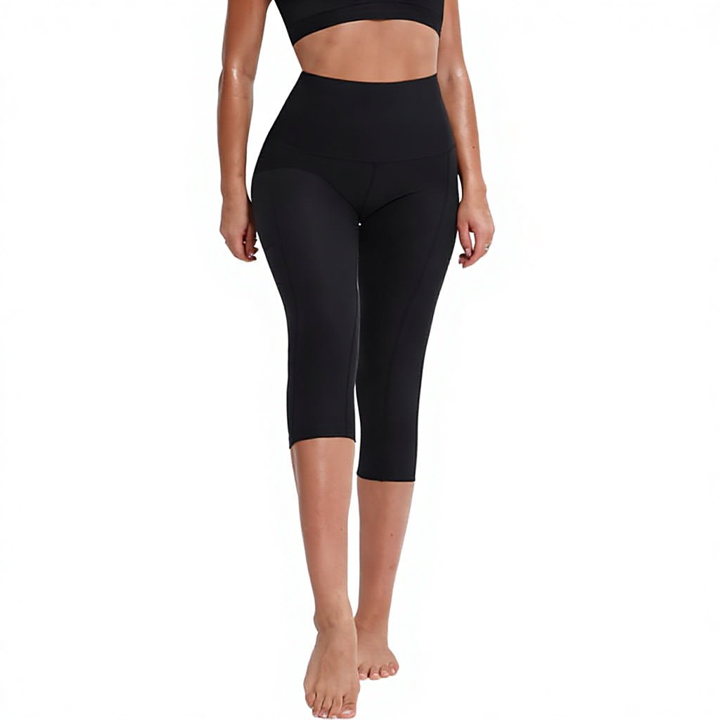 OEM/ODM Custom Logo Womens High Elastic Solid Yoga Shorts Tummy Control Four-Way Stretch 100% Polyester Workout Running Leggings