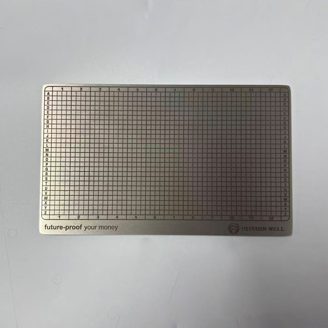 Stainless Steel Hardware Wallet Data Backup Etched Character Phrase Storage Cold Cryptocurrency Wallet