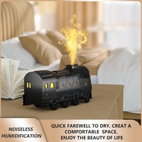 Nouveau petit Train humidificateur diffuseur Locomotive aromathérapie Machine coloré flamme chambre hydratant Durable en plastique ménage