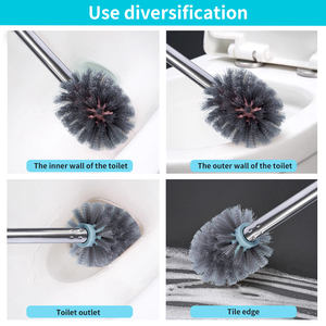 קומפקטי נירוסטה ידית מברשת טואלט לאחסון שטח מוצר חדש-חיסכון במברשות ניקוי ביתי - Product Image 3