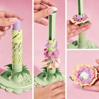 Mainan Buket Tanah Liat Baru Ramah Lingkungan, Kit DIY Buket, Dapat Digunakan Sebagai Dekorasi, Dilengkapi Alat dan Cetakan 3D