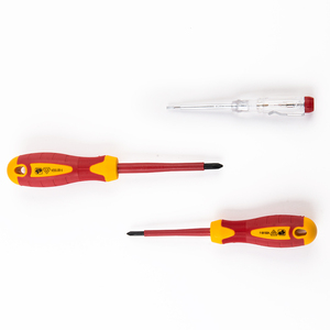 3pcs Electrical Electrician Tools Electrician Voltage test Pen Voltage <strong>Tester</strong> and VDE Insulated <strong>Insulation</strong> Screwdriver Set - Product Image 4