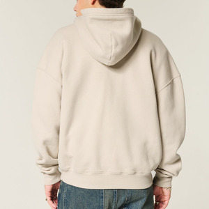 Etiqueta privada de los hombres de tejido superior con capucha cremallera frontal de <span class=keywords><strong>lana</strong></span> con cremallera Sudadera con capucha Athleisure Fleece Sporty Hoodies para hombres - Product Image 2