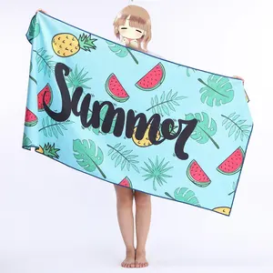 Travel Beach Towels Factory Wholesale Microfiber Sand Free Beach Towel Custom Logo Suitable Beach Travel Multipurpose Beach Towel