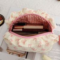 Petite trousse de maquillage transparente rose carrée, jolie trousse à maquillage en cuir, organiseur de voyage pour sac à main, accessoires de voiture, femmes et filles