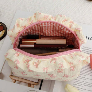 Маленькая мини-косметичка, прозрачная розовая квадратная сумочка, милый кожаный чехол для макияжа, органайзер для путешествий, для сумочки, автомобильных принадлежностей, для женщин и девушек - Product Image 2