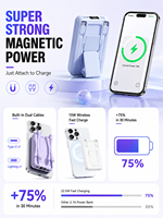 Batería Externa HYTO 10000mAh Inalámbrica Magnética PowerBank Cargador Portátil Para iPhone