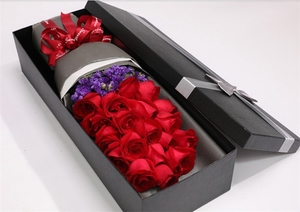 Tùy Chỉnh Thiết Kế Sáng Tạo Có Thể Gập Lại Vuông Hat Hộp Giấy Đám Cưới Thân Cây Dài Hoa Hồng Hoa Tươi Bao Bì Hộp Có Nắp Đậy - Product Image 5