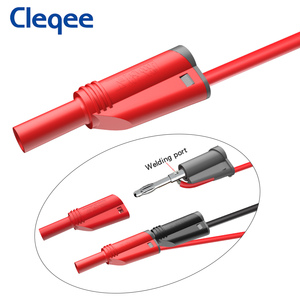 Cleqee P1050B <span class=keywords><strong>4mm</strong></span> Sicherheits-Bananenstecker-Testleitungsset für Multimeter mit Krokodilklemme, U-förmiger Harpune und Durchdringungsprüfspitze - Product Image 5