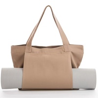 Sac de transport pour tapis de yoga en toile personnalisé CZFIT, grande capacité, portable, sac à bandoulière pour femme avec porte-tapis de yoga, logo personnalisé disponible